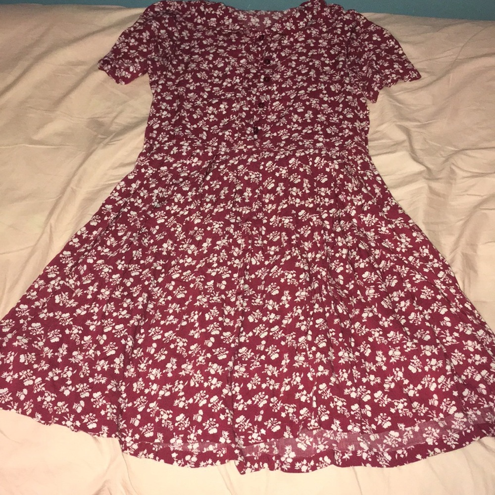 Kimchi Blue Burgundy Skater Dress